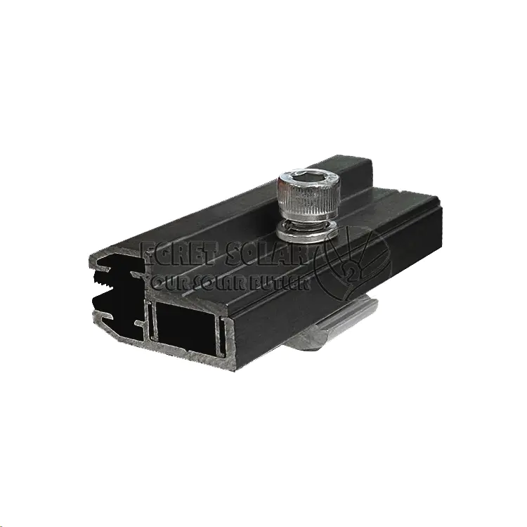 Black Solar End Clamp For Thin Film Panel