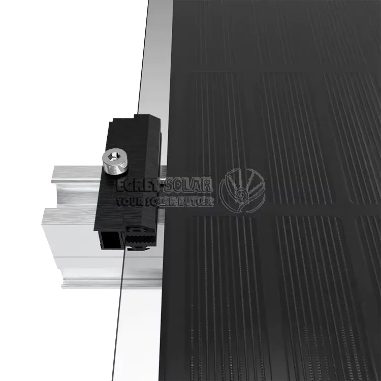 Thin Film Solar Panel Black End Clamp
