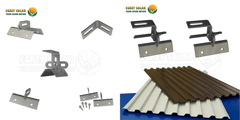 Trapezoidal Metal Roof Solar Panel Mounting Bracket