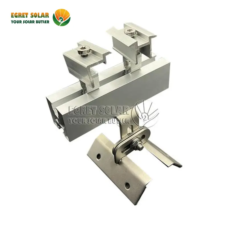Adjustable Solar Trapezoid Metal Roof Mounting Structure