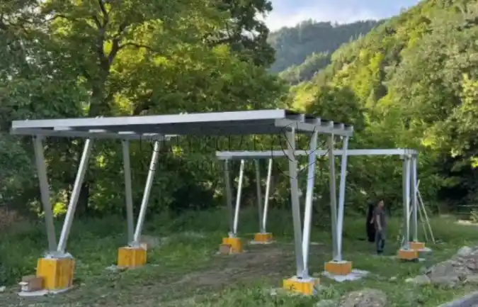 HDG solar carport installation