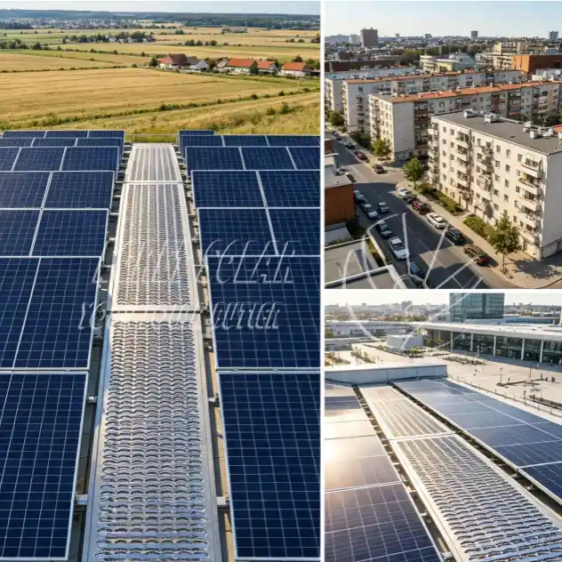 Solar aluminum walkway for rooftop solution