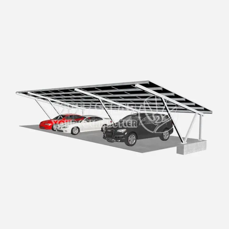 Single V-column Solar Carport Mounting System