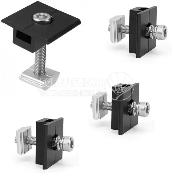 Solar Black Adjustable Mid Clamp